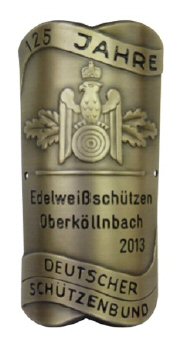 Fahnennagel<br />in Bronze (125 Jahre)<br />in Silber (225 Jahre)<br />in Gold (325 Jahre)